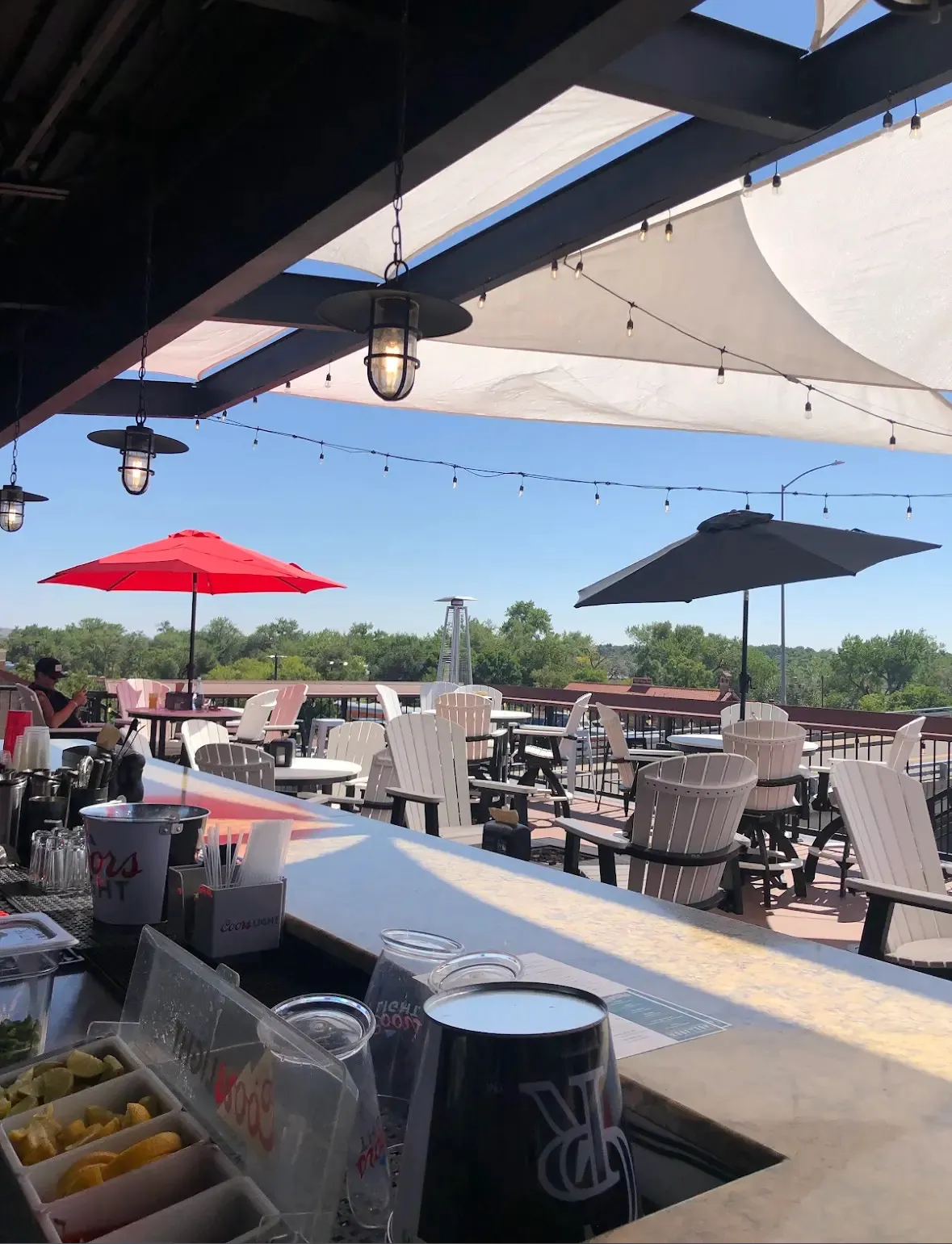 Rooftop patio seating